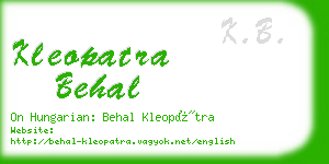 kleopatra behal business card